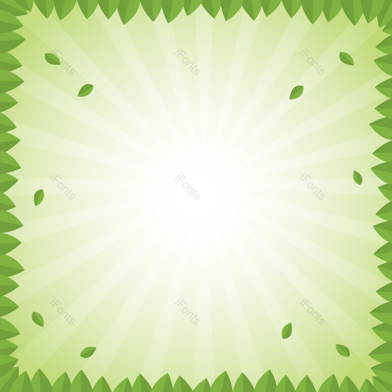 叶子图片,边框元素,叶子边框PNG,绿色免抠素材